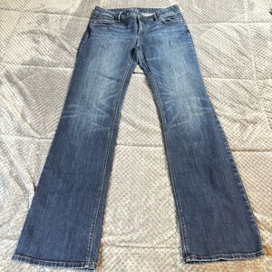 Loft Modern Bootcut Jeans Womens 6 Medium Wash Denim Blue Mid Rise Stretch 0383